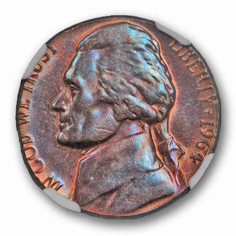 MINT ERROR Jefferson Nickel Struck On Cent Planchet PCGS MS 64 Off Metal No  Date