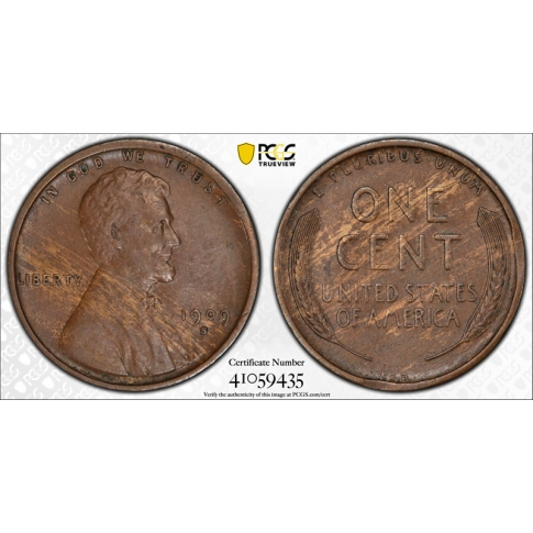 1909-S VDB 1C Lincoln Cent PCGS MS62RD