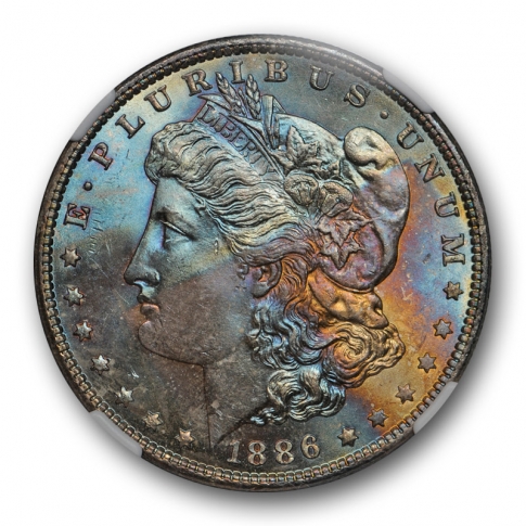 1886 O Toned Morgan Dollar outlet