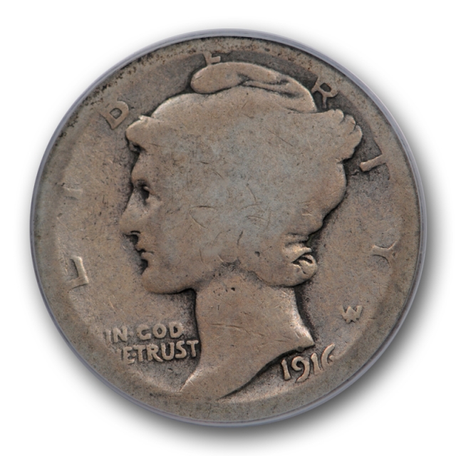 1916 D 10C Mercury Dime PCGS FR 2 Denver Mint Key Date US Coin Cert#5780