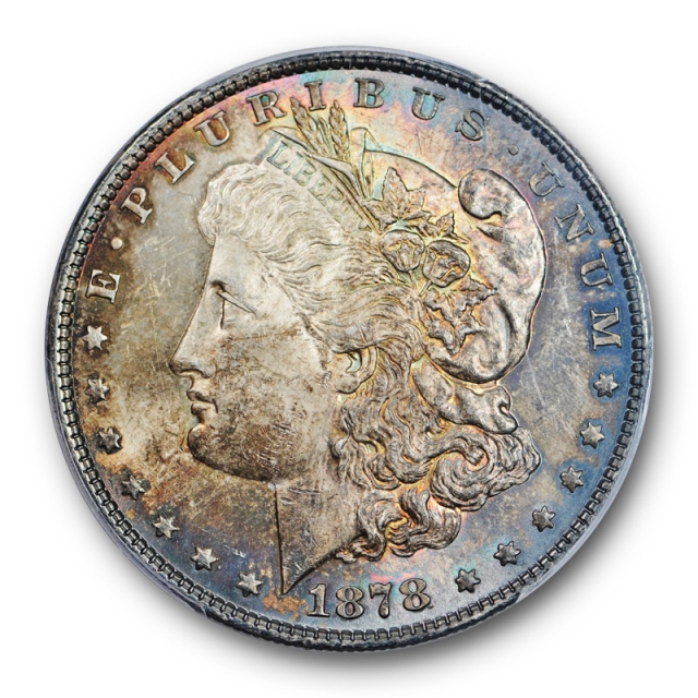 1878 8TF $1 Morgan Dollar PCGS MS 64 Uncirculated Toned Original Attractive