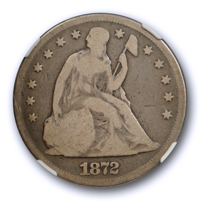1872 $1 Seated Liberty Dollar NGC G 6 Good to Very Good Original Toned Coin