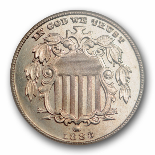 1883 5C Proof Shield Nickel ANACS PF 65 PR Low Mintage Undergraded Old Holder !